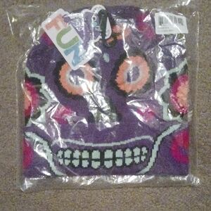 Purple Skull Knit Beanie